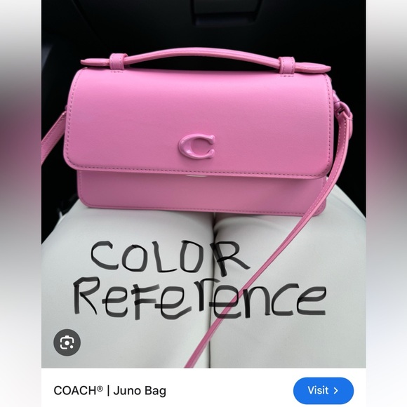 NEW Coach Crossbody Longer Leather Strap ONLY (Vivid Pink) - **ONE STRAP ONLY** - Picture 2 of 6